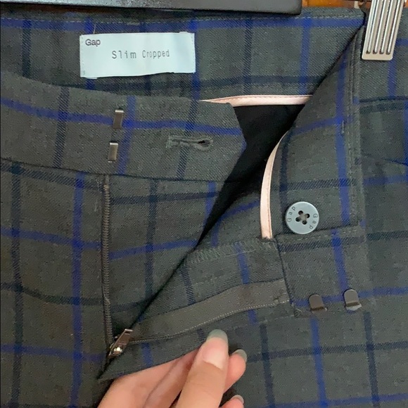 Grey slim crop trousers - Picture 3 of 5